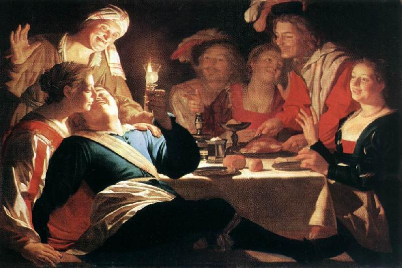 HONTHORST, Gerrit van The Prodigal Son af oil painting picture